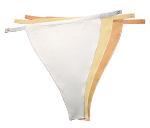 Neutral Solid - NO LACE (804) Set of 3 [White - Creme - Nude] 