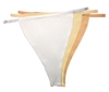Neutral Solid - NO LACE (804) Set of 3 [White - Creme - Nude] 